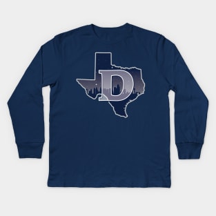 Dallas Cowboys State Outline Kids Long Sleeve T-Shirt